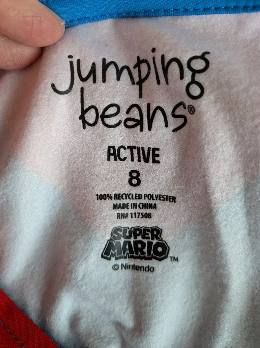 Jumping Beans x Super Mario Nintendo Boys Costume Zip Up Hoodie Size 8